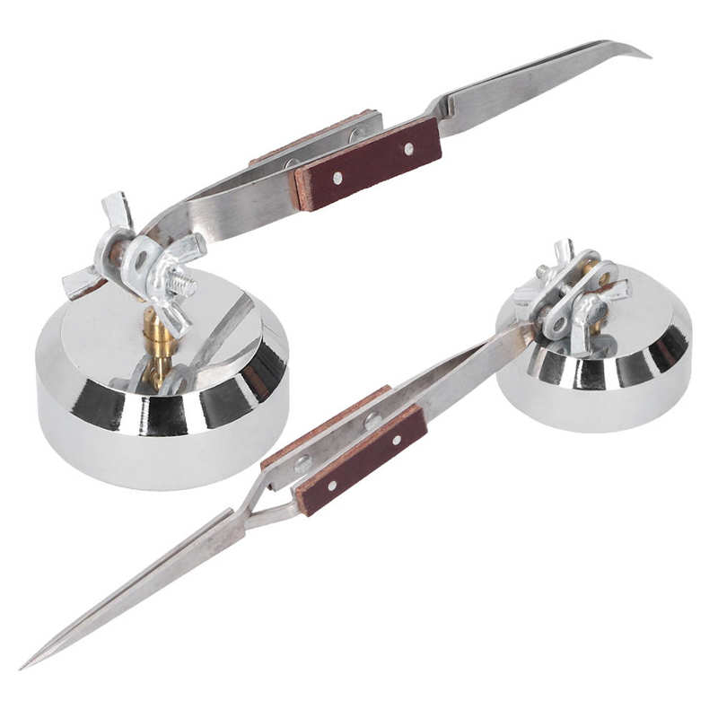 Third Hand Soldering Tweezers Base - Metal Third Hand Base with Tweezers
