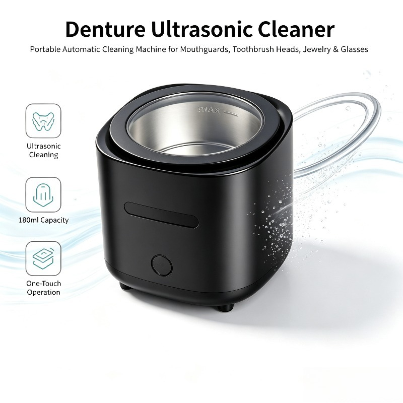 Ultrasonic Cleaner Machine Glasses Denture - Household Ultrasonic Cleaner for Dentures, Toothbrush