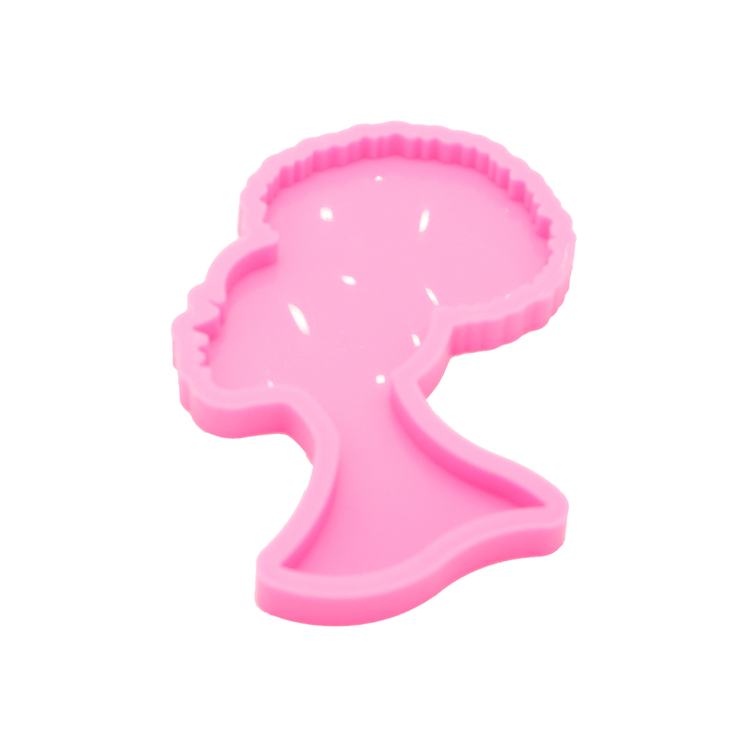 Casting Mold Jewelry Silicone Rubber - Shiny 3.54in Afro Girl Boy Head
