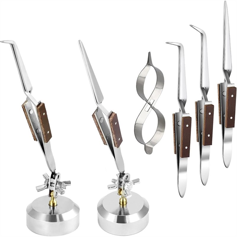 Third Hand Soldering Tweezers Base - AT63-Soldering Tweezers With Base Figure Basefigure