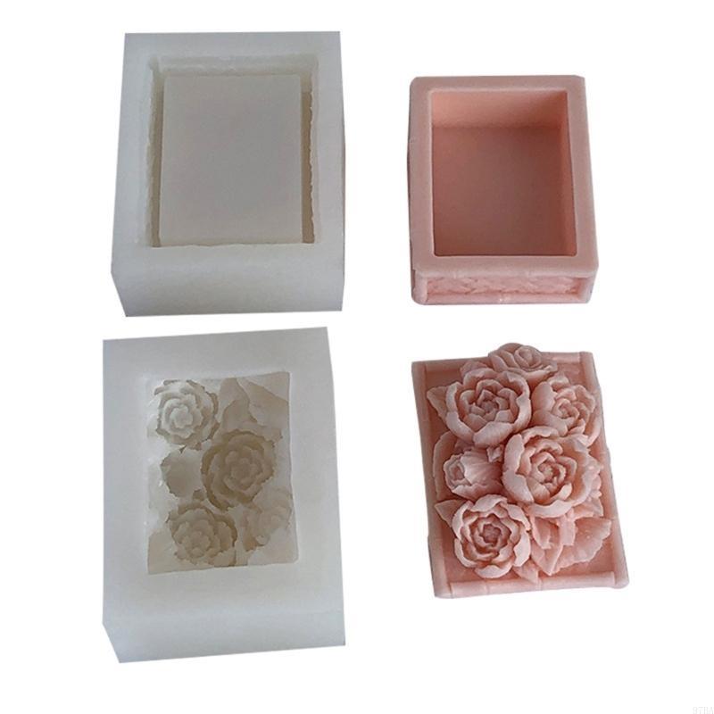 97BA Peony Storage Box Epoxy R - Casting Mold Jewelry Silicone Rubber recension och pris