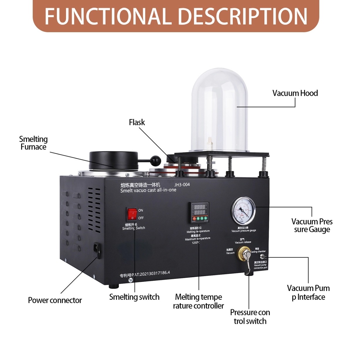 110V 1150℃ Digital Jewelry Mel - Gold Melting Furnace Crucible 2Kg recension och pris
