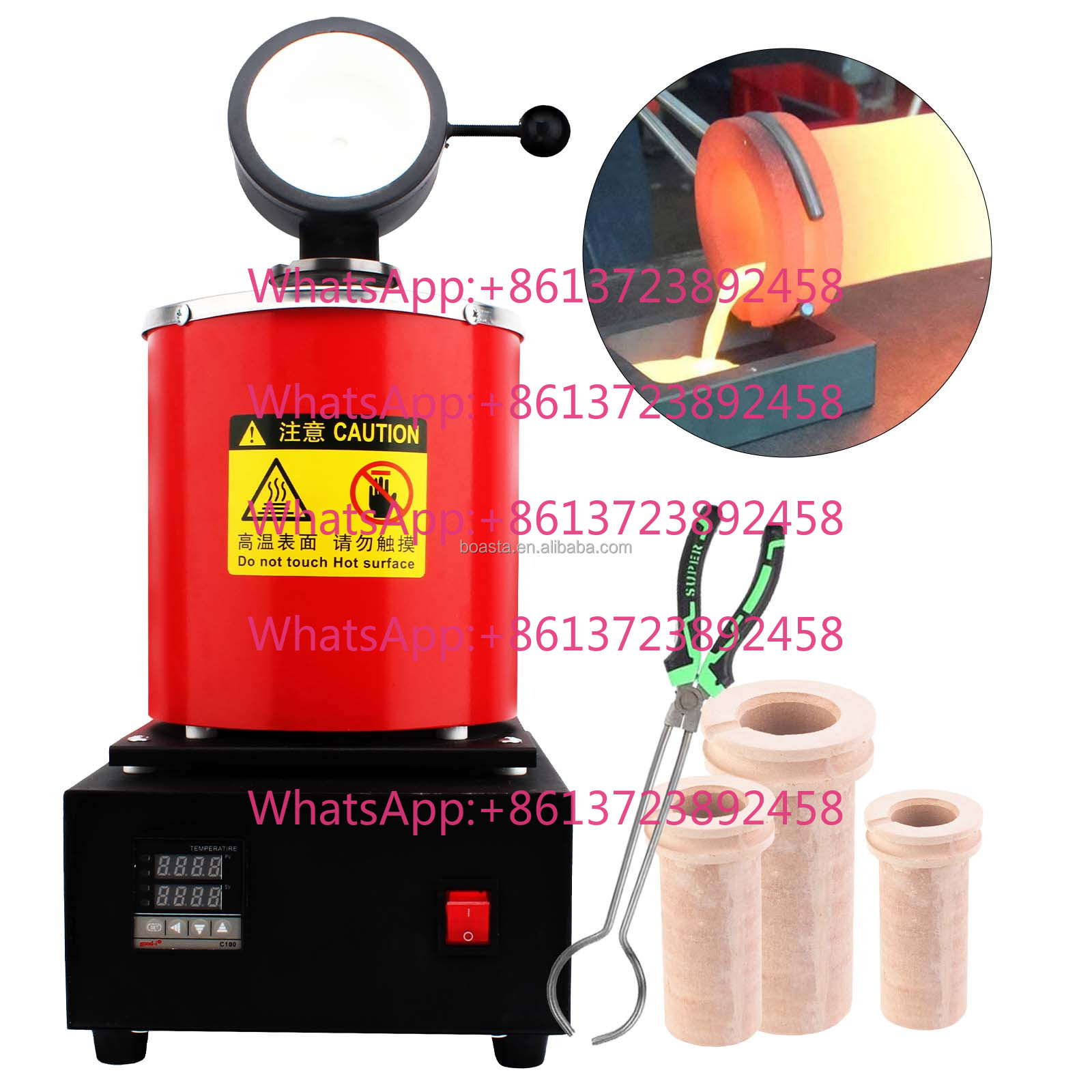 Boasta 1KG 2KG 3KG Digital Met - Gold Melting Furnace Crucible 2Kg recension och pris