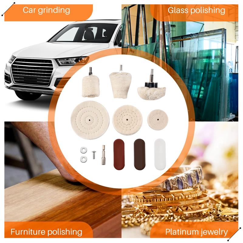 10 Pcs Buffing Pad Polishing W - Jewelry Polishing Rouge Buffing Compound recension och pris