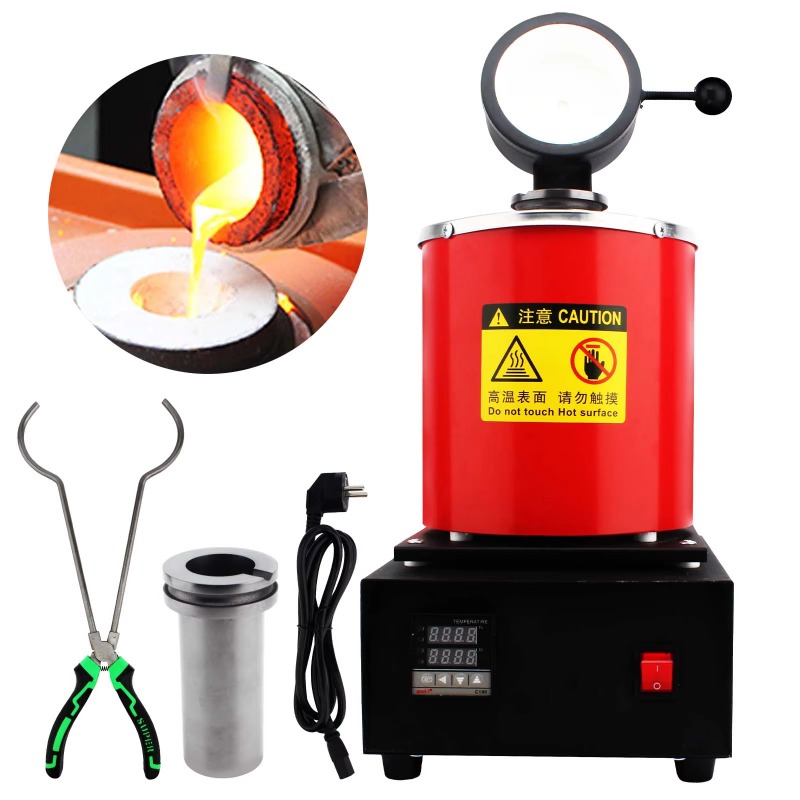 1/2/3 Kg 2000F Mini Digital Go - Gold Melting Furnace Crucible 2Kg recension och pris