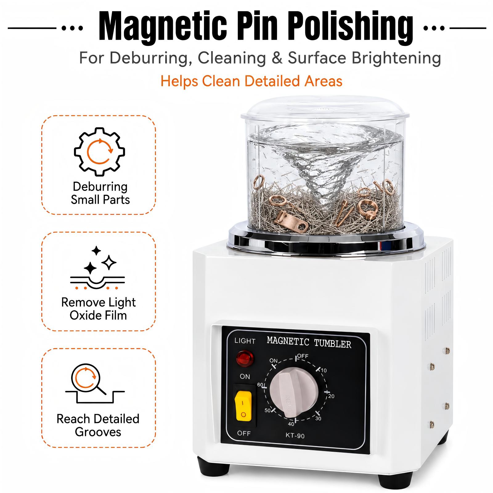 AHT KT90 Magnetic Tumbler Poli - Jewelry Magnetic Tumbler Polisher Pin recension och pris