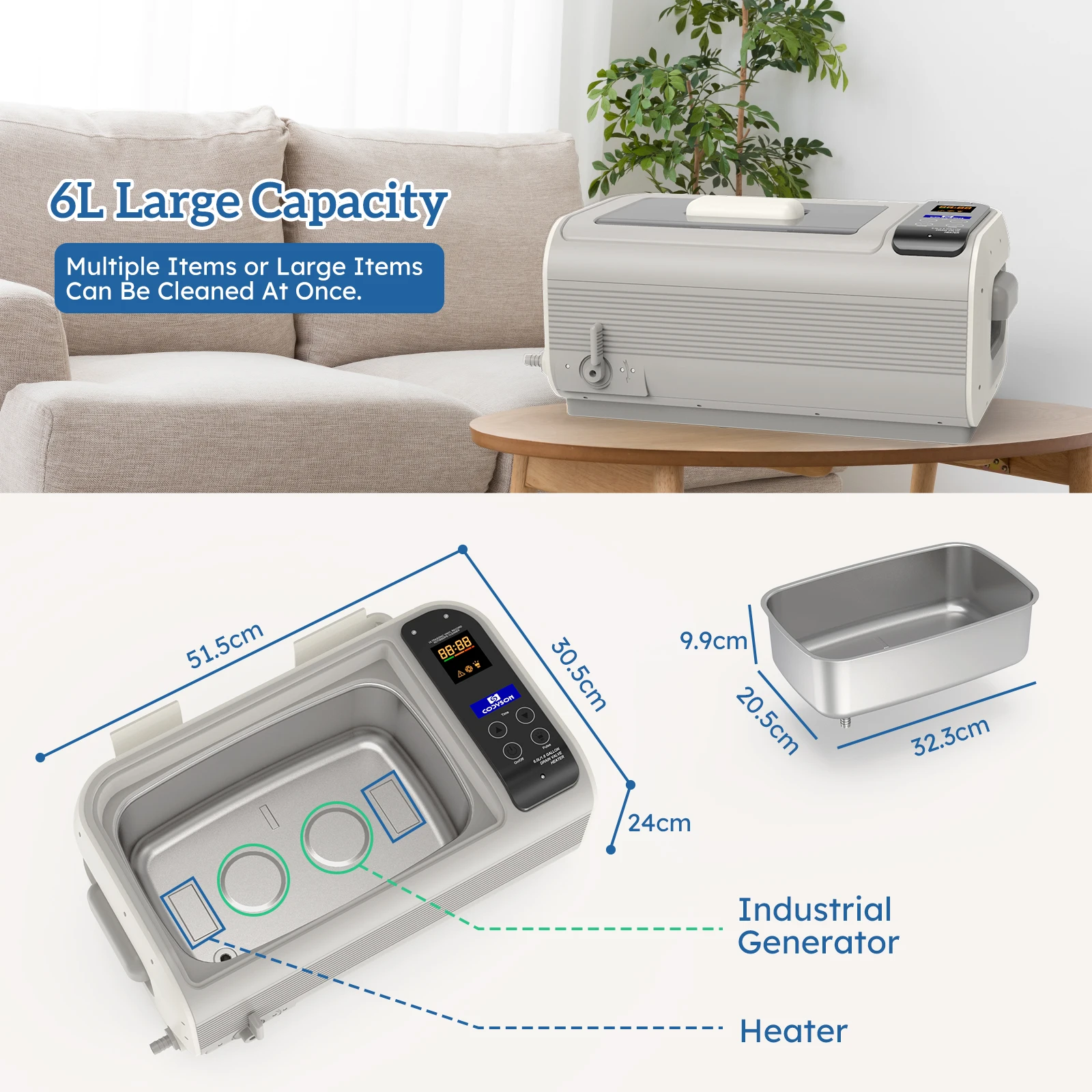 &Ultrasonic Cleaner Heating Ba - Ultrasonic Jewelry Cleaner Digital Timer recension och pris