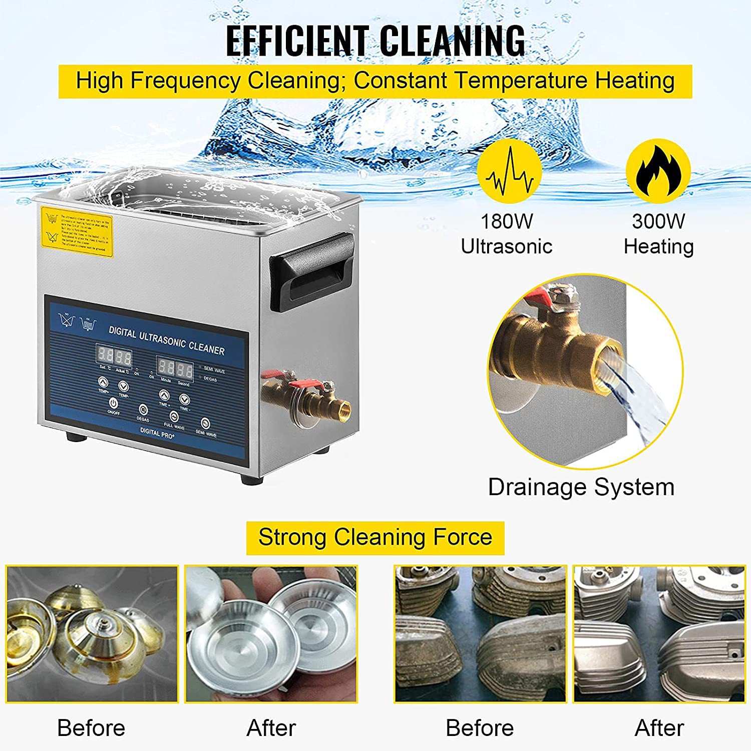 6L Professional Ultrasonic Cle - Ultrasonic Jewelry Cleaner Digital Timer recension och pris