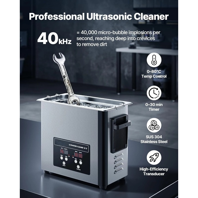 6L Ultrasonic Cleaner 120W 40k - Ultrasonic Jewelry Cleaner Digital Timer recension och pris