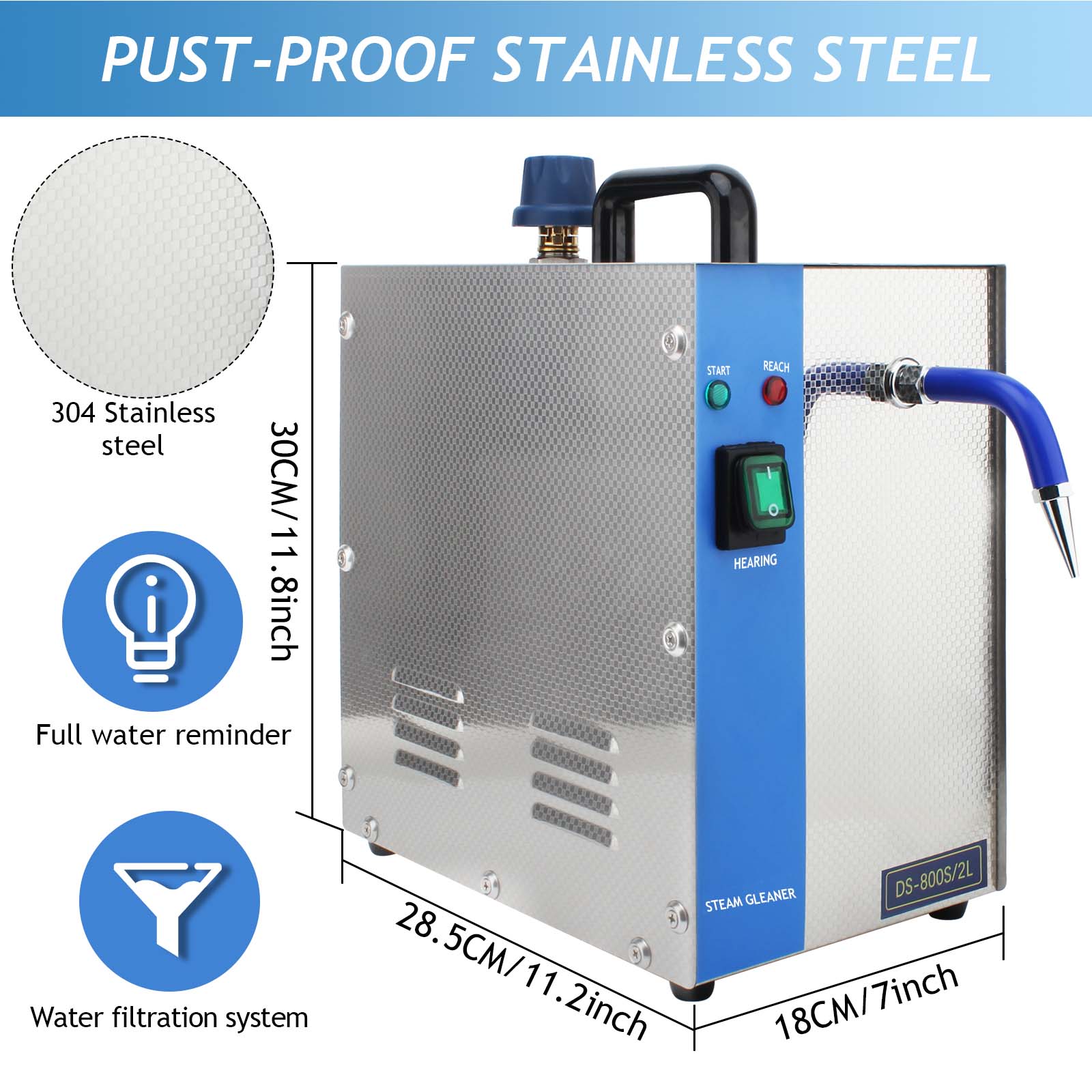 Auble 1300W 2L Professional St - Jewelry Steam Cleaner Professional 2L recension och pris
