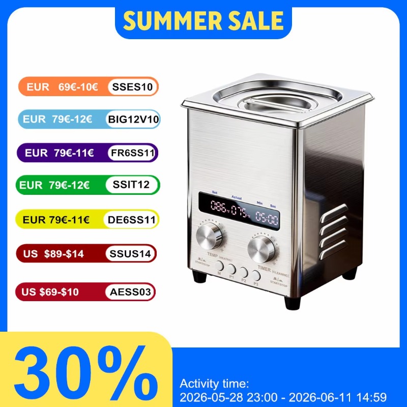 【Hot】2L Ultrasonic Cleaner Mac - Ultrasonic Cleaner Machine Glasses Denture recension och pris