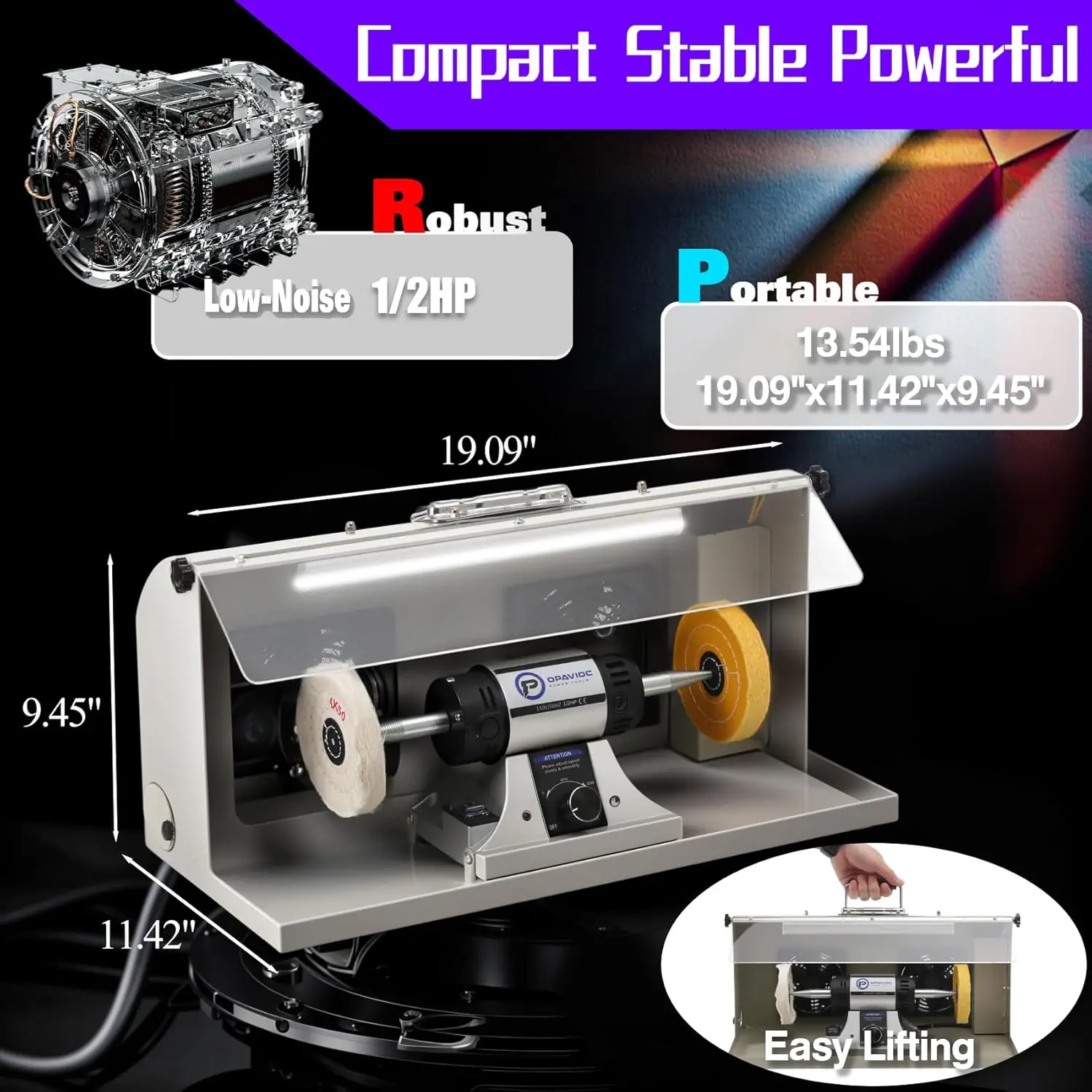 Jewelry Polisher - Adjustable  - Bench Buffer Jewelry Polishing Machine recension och pris