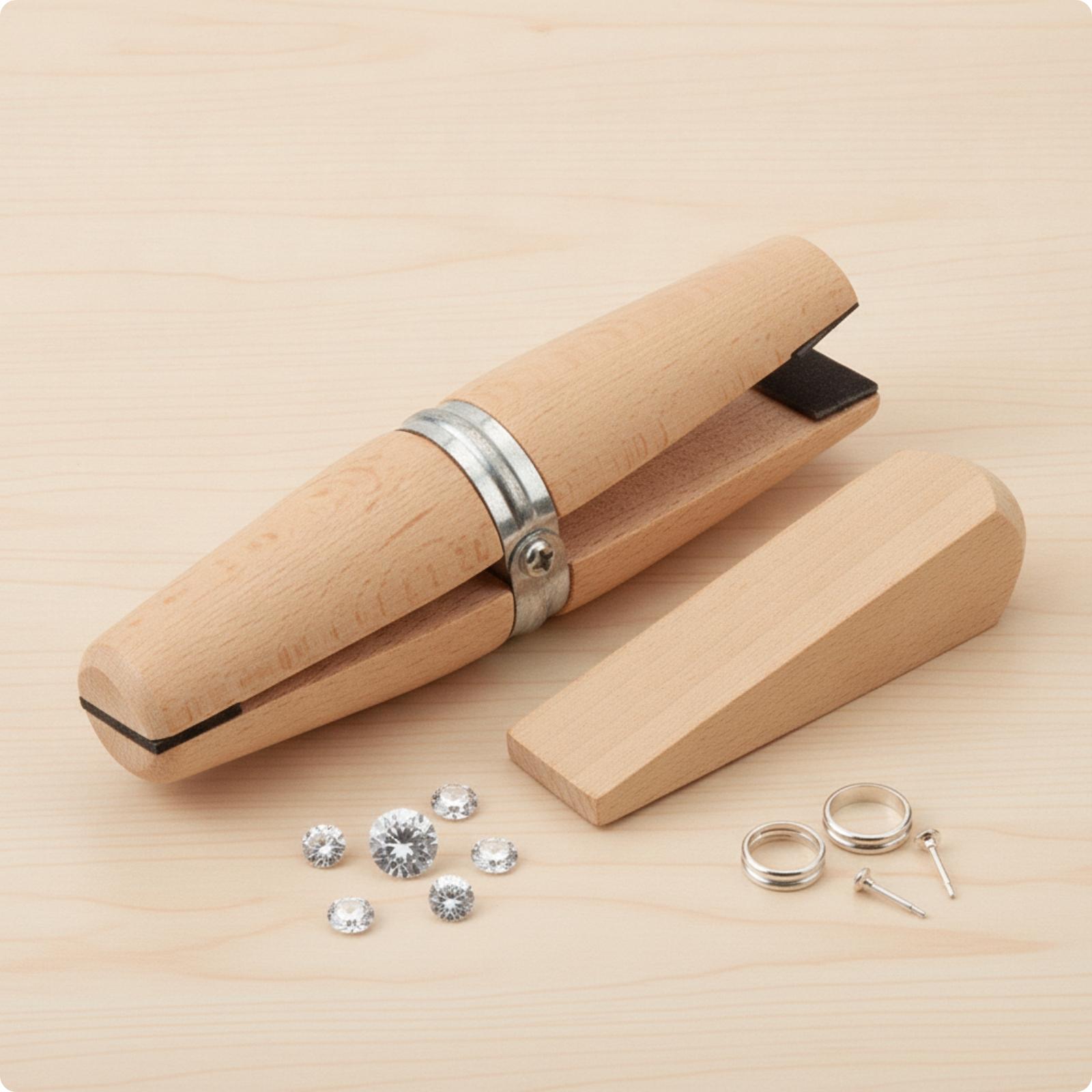 Wood Jewelry Holding Clamp Han - Ring Clamp Wood Jewelry Setting Tool recension och pris