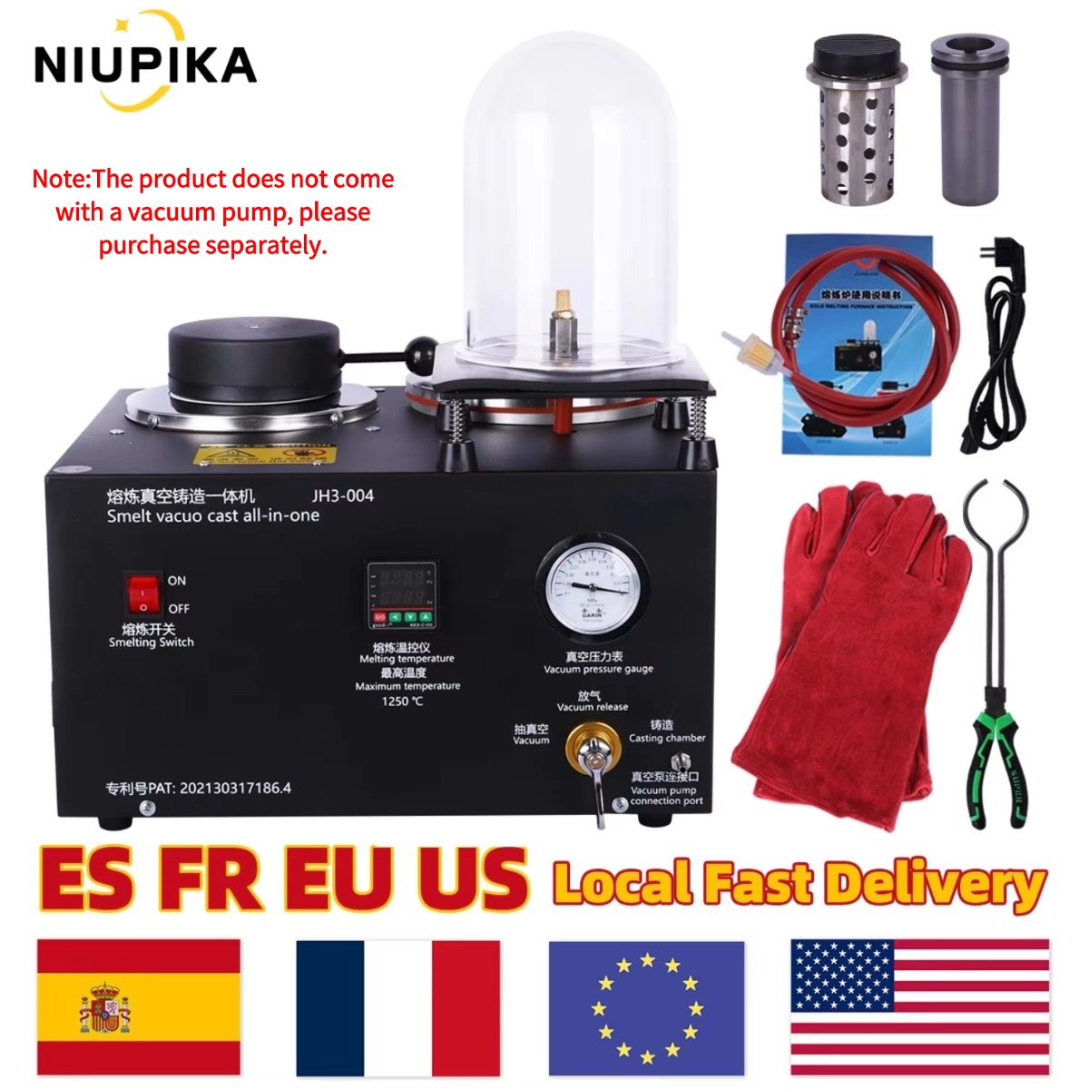 110V 2kg 1150℃ Jewelry Casting - Gold Melting Furnace Crucible 2Kg recension och pris