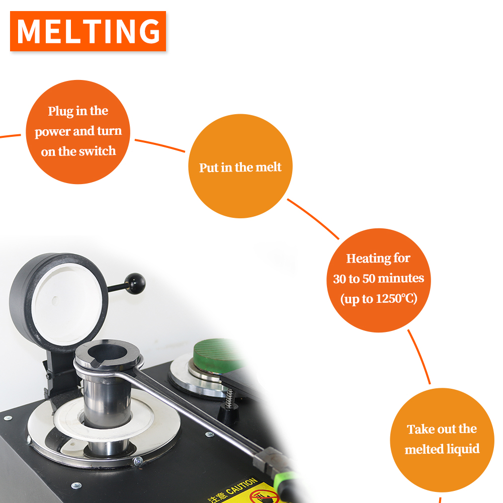 110V 2kg 1150℃ Jewelry Casting - Gold Melting Furnace Crucible 2Kg recension och pris