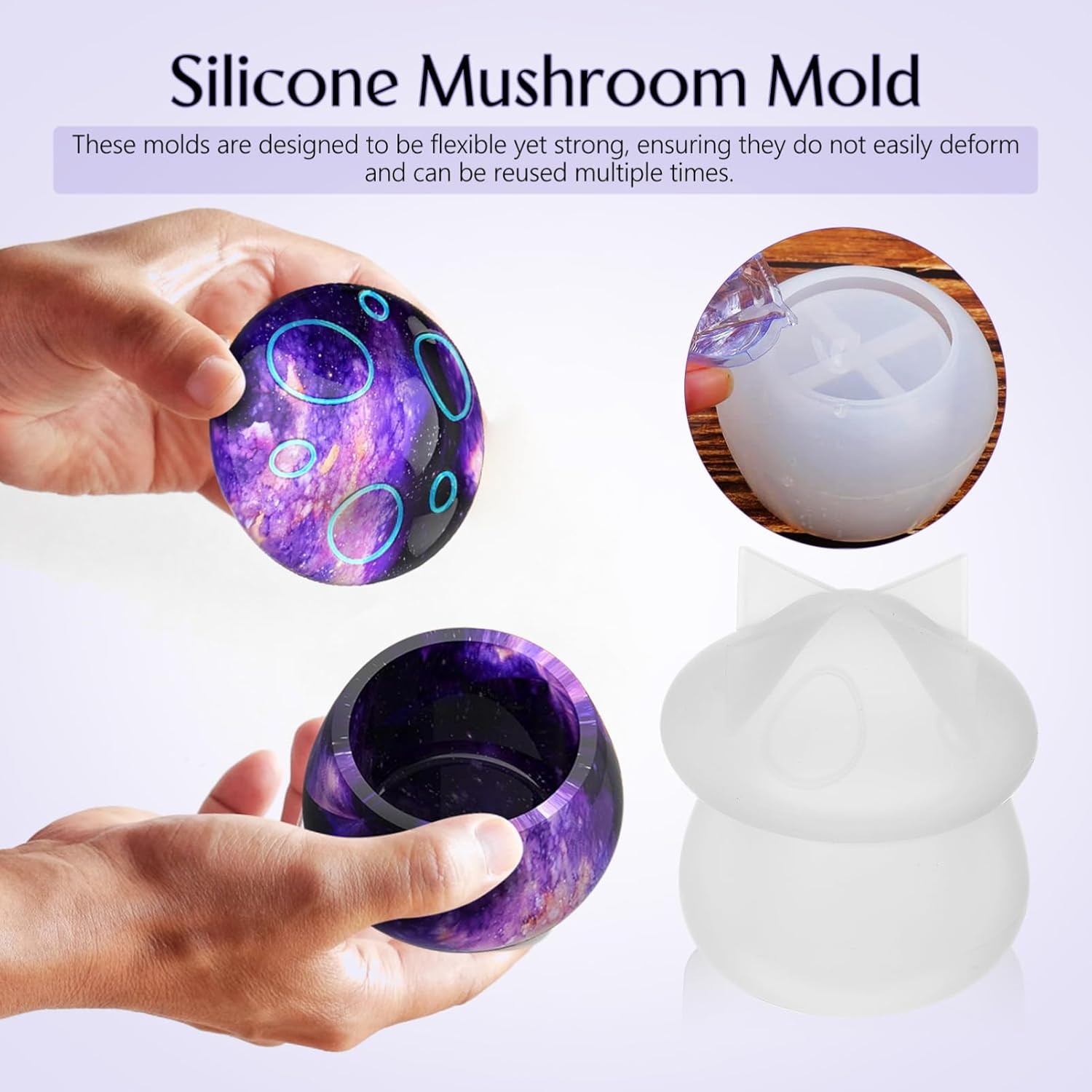 Mushroom Jar Resin Mold Silico - Casting Mold Jewelry Silicone Rubber recension och pris