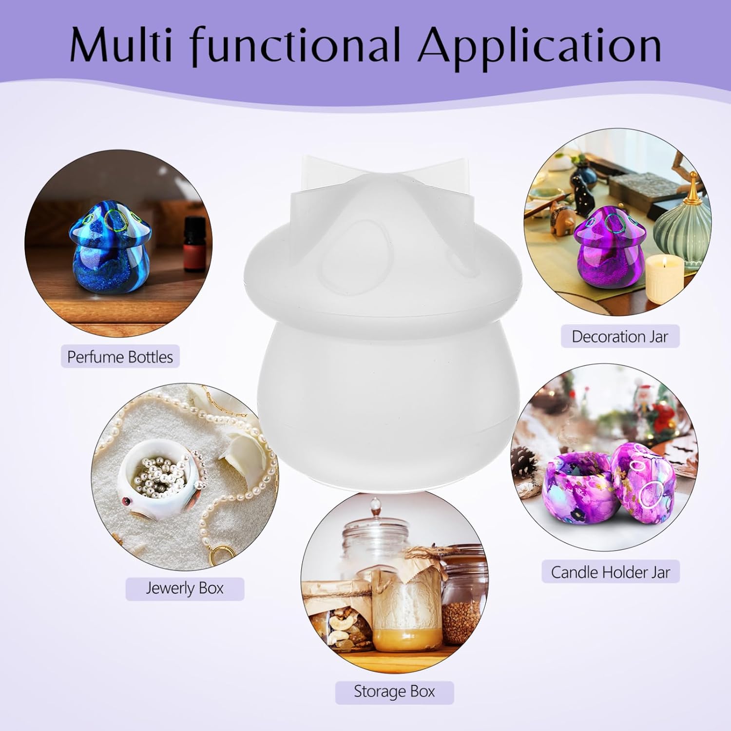 Mushroom Jar Resin Mold Silico - Casting Mold Jewelry Silicone Rubber recension och pris