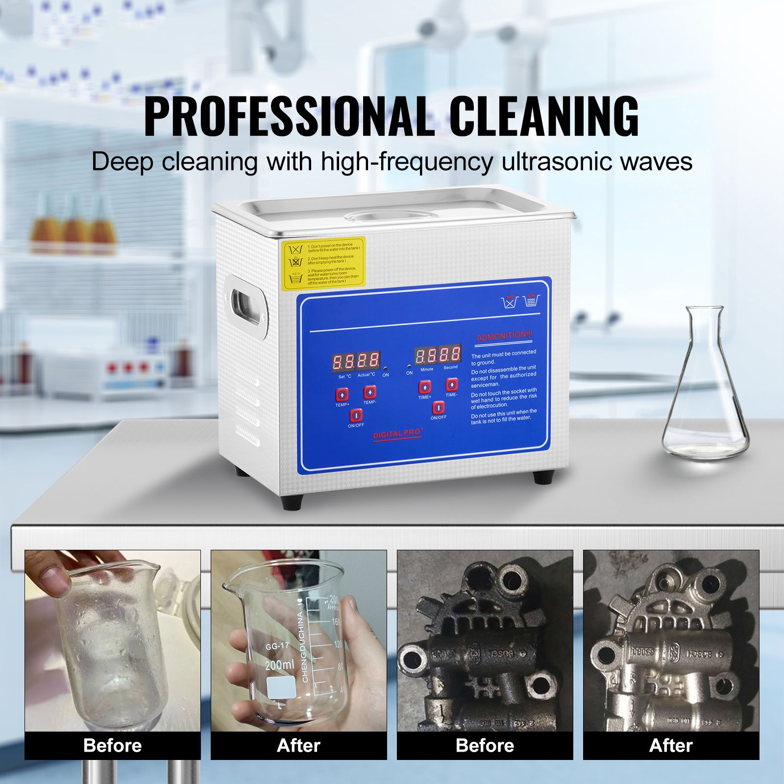 Ultrasonic Cleaner with Digita - Ultrasonic Jewelry Cleaner Digital Timer recension och pris