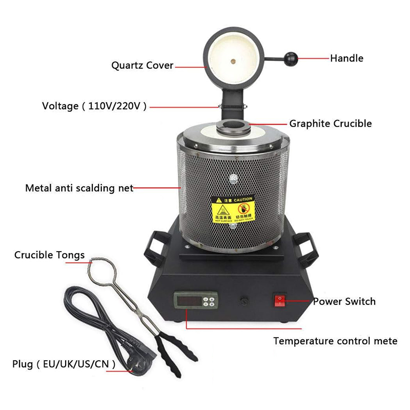 Mini Electric Gold Melting Fur - Gold Melting Furnace Crucible 2Kg recension och pris