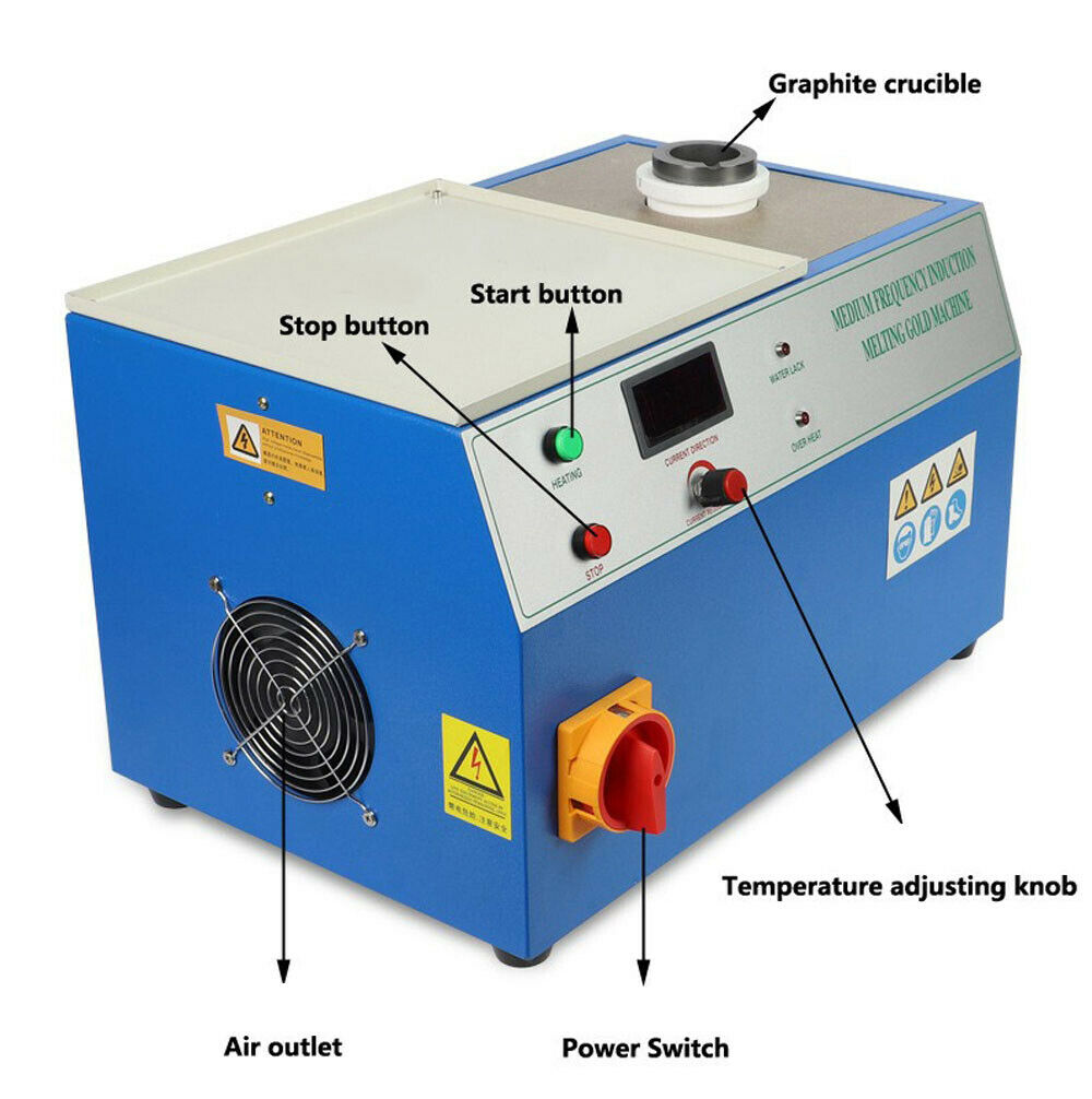 220V 2KG High Temperature Plat - Gold Melting Furnace Crucible 2Kg recension och pris