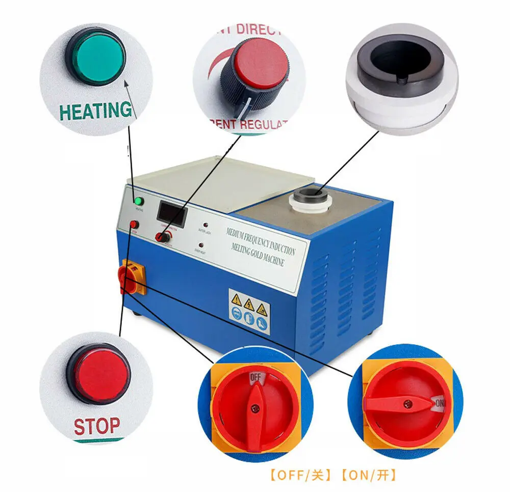 220V 2KG High Temperature Plat - Gold Melting Furnace Crucible 2Kg recension och pris